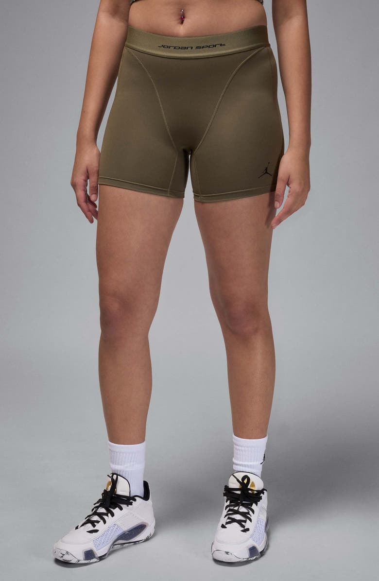 Jordan Leak Protection Period Bike Shorts, Main, color, Medium Olive