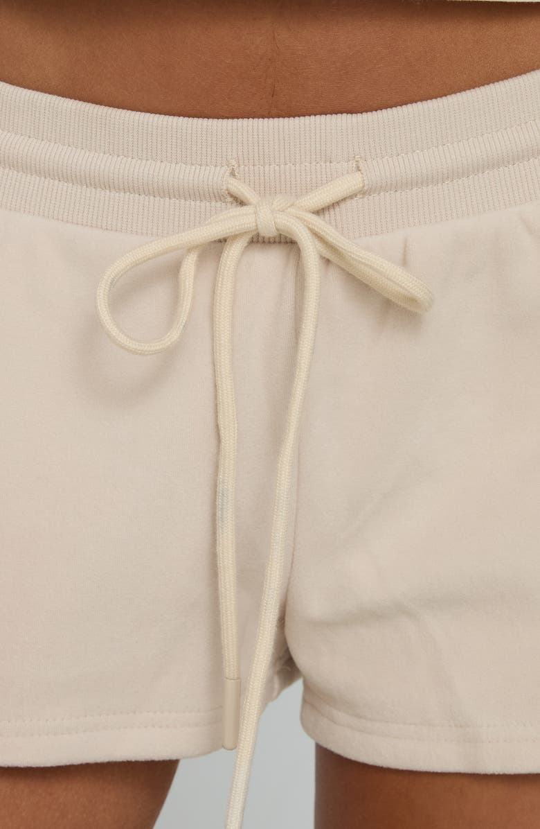 Princess Polly Sryn Drawstring Track Shorts, Alternate, color, Cream