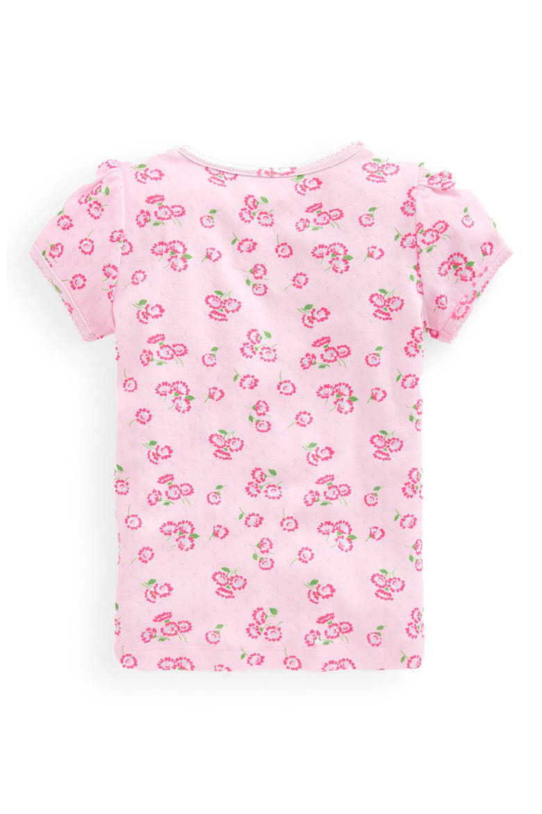 Kids' Embroidered Cotton T-Shirt, Alternate, color, LOTUS DAISY