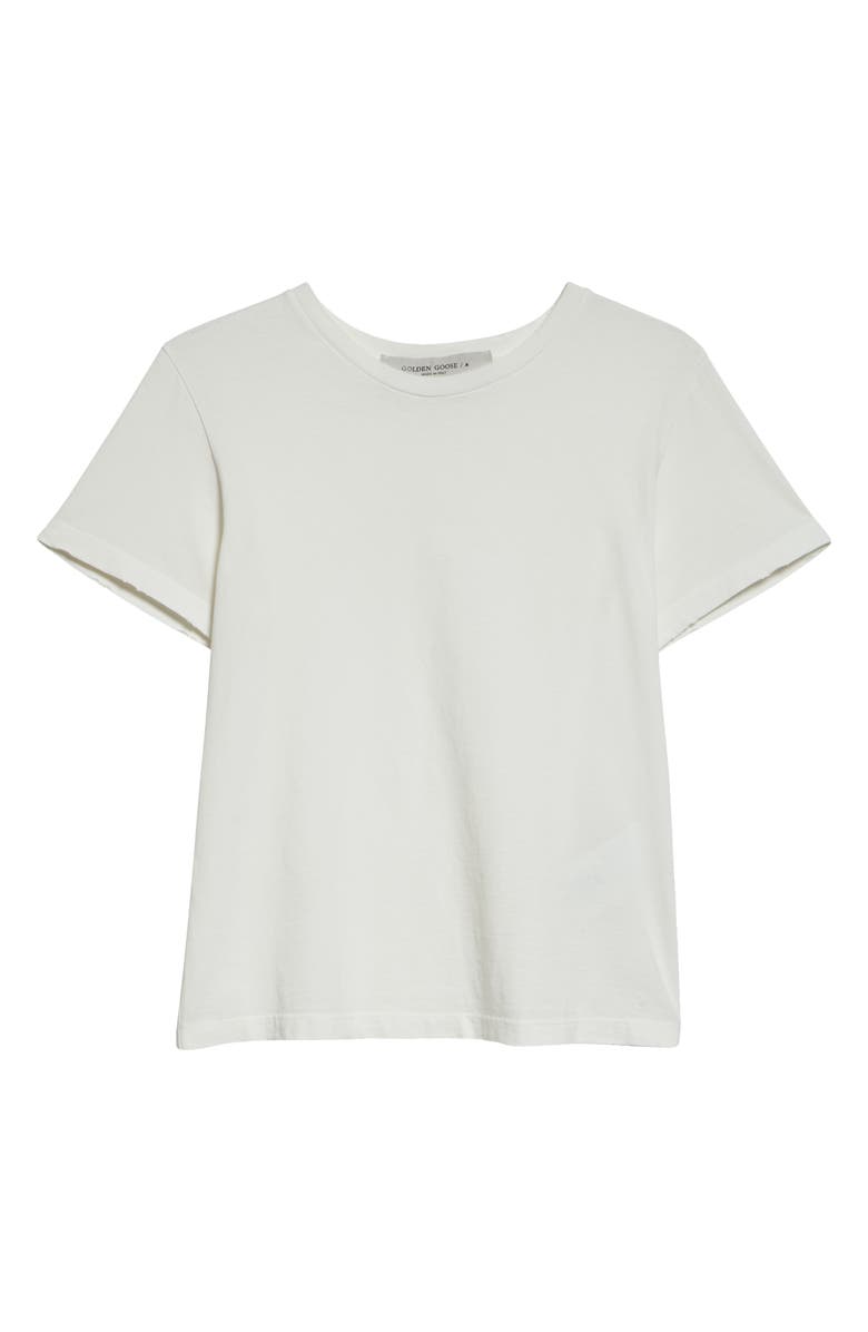 Golden Goose Distressed Slim Fit Cotton Jersey T-Shirt, Alternate, color, Vintage White