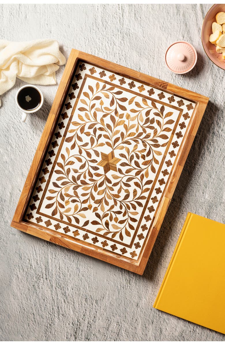 GAURI KOHLI Jodhpur Rectangle Tray, Main, color,