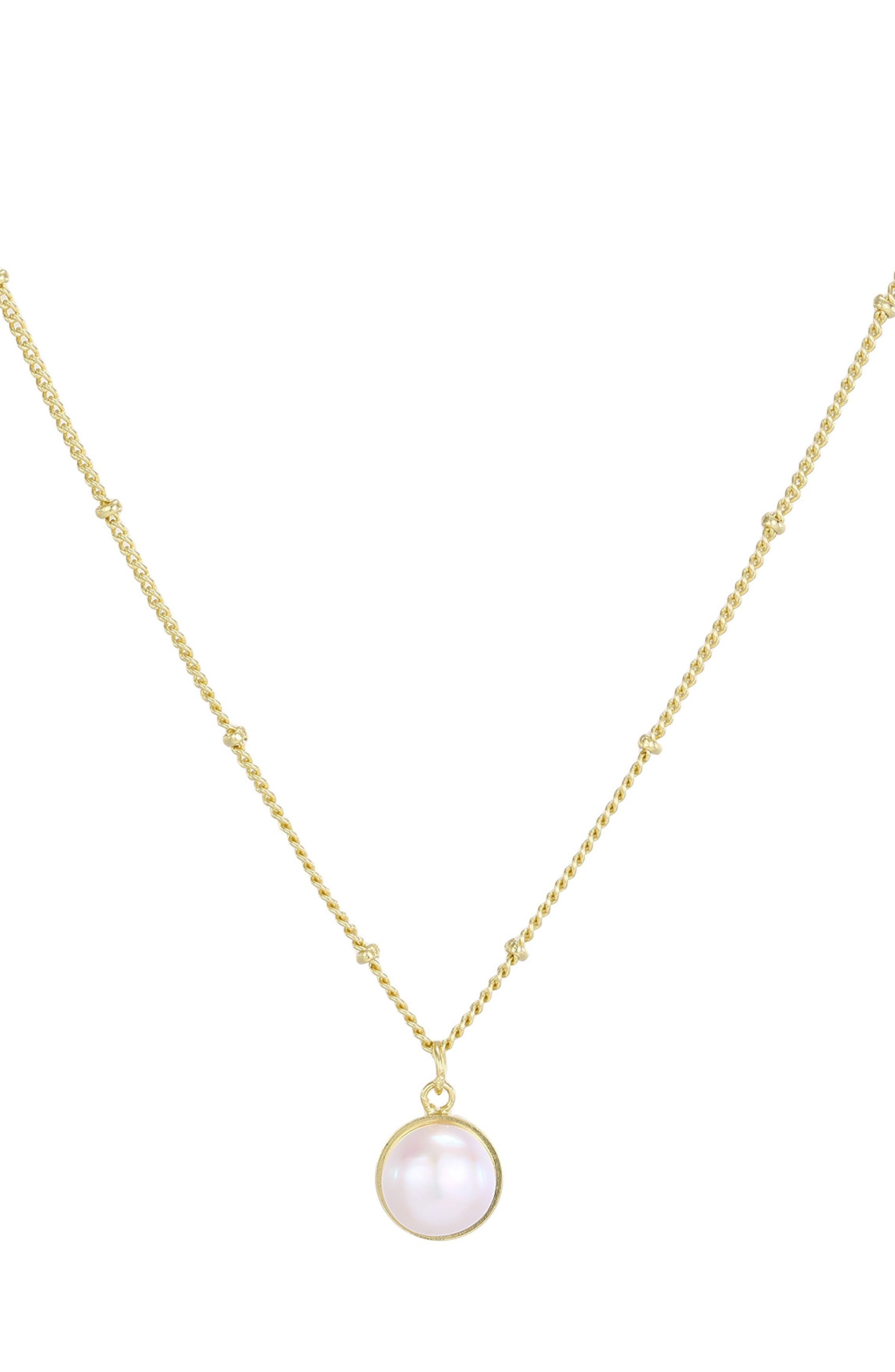 Adornia 14K Gold Plated Freshwater Pearl Pendant Necklace