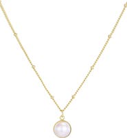 Adornia 14K Gold Plated Freshwater Pearl Pendant Necklace