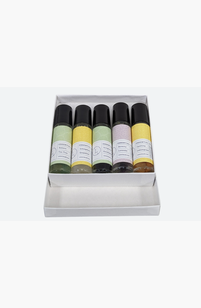 Lizush Essential Oils Roll-On with Crystals Set, Alternate, color, NO COLOR