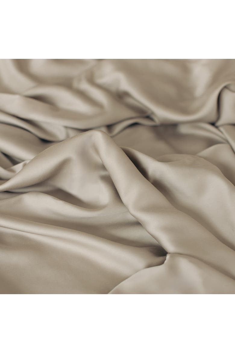 Organic Natural Sateen Flat Sheet, Alternate, color, Stone