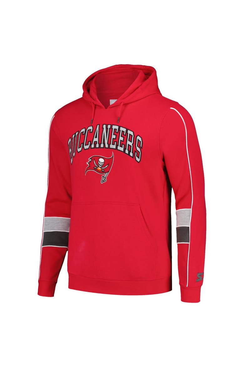 Men's Starter Red Tampa Bay Buccaneers Captain Pullover Hoodie, Alternate, color, Red