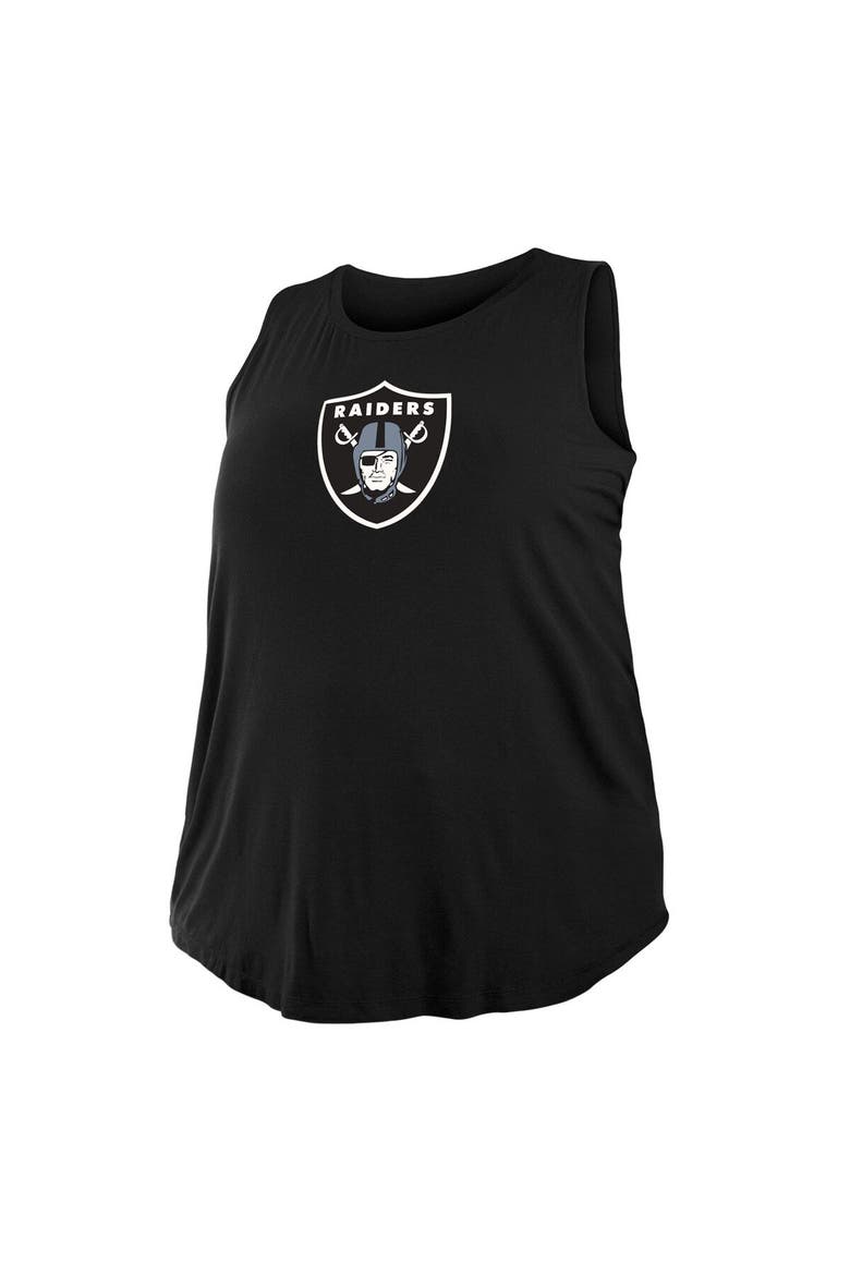 Women's New Era  Black Las Vegas Raiders Plus Size Tank Top, Alternate, color, Black