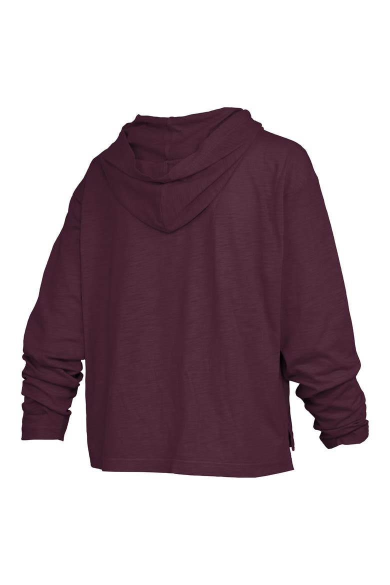 Women's Pressbox  Maroon Minnesota Golden Gophers Castillo Slub Waist Length Long Sleeve Hooded T-Shirt, Alternate, color, Maroon