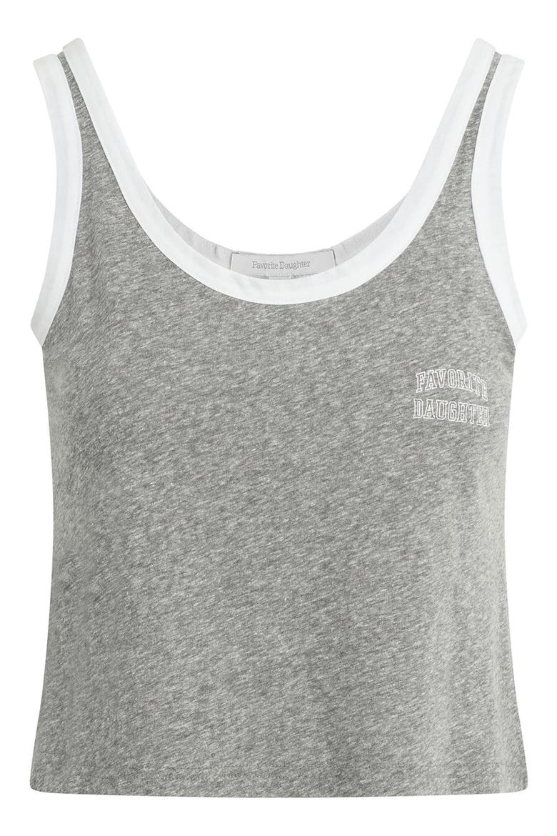 Scoop Neck Tank, Alternate, color, HEATHER GREY/ WHITE
