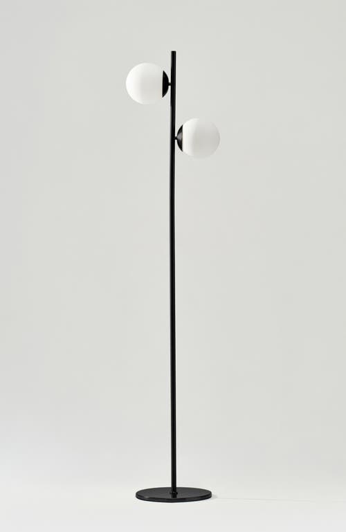 Brightech Sphere 65' Led Contemporary Tree Floor Lamp With Frosted Glass Globes In Classic Black