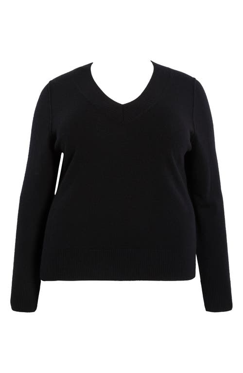 Caslonr Caslon(r) V-neck Wool & Cashmere Sweater In Black