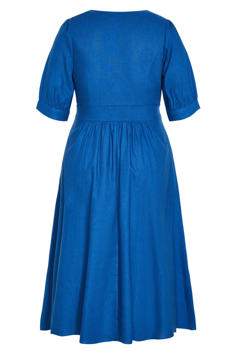 Sunset Stroll Fit & Flare Dress, Alternate, color, MONACO BLUE