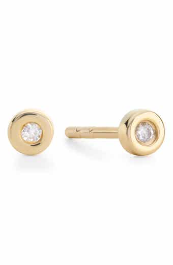 Monica Vinader Mini Linear Diamond Stud Earrings