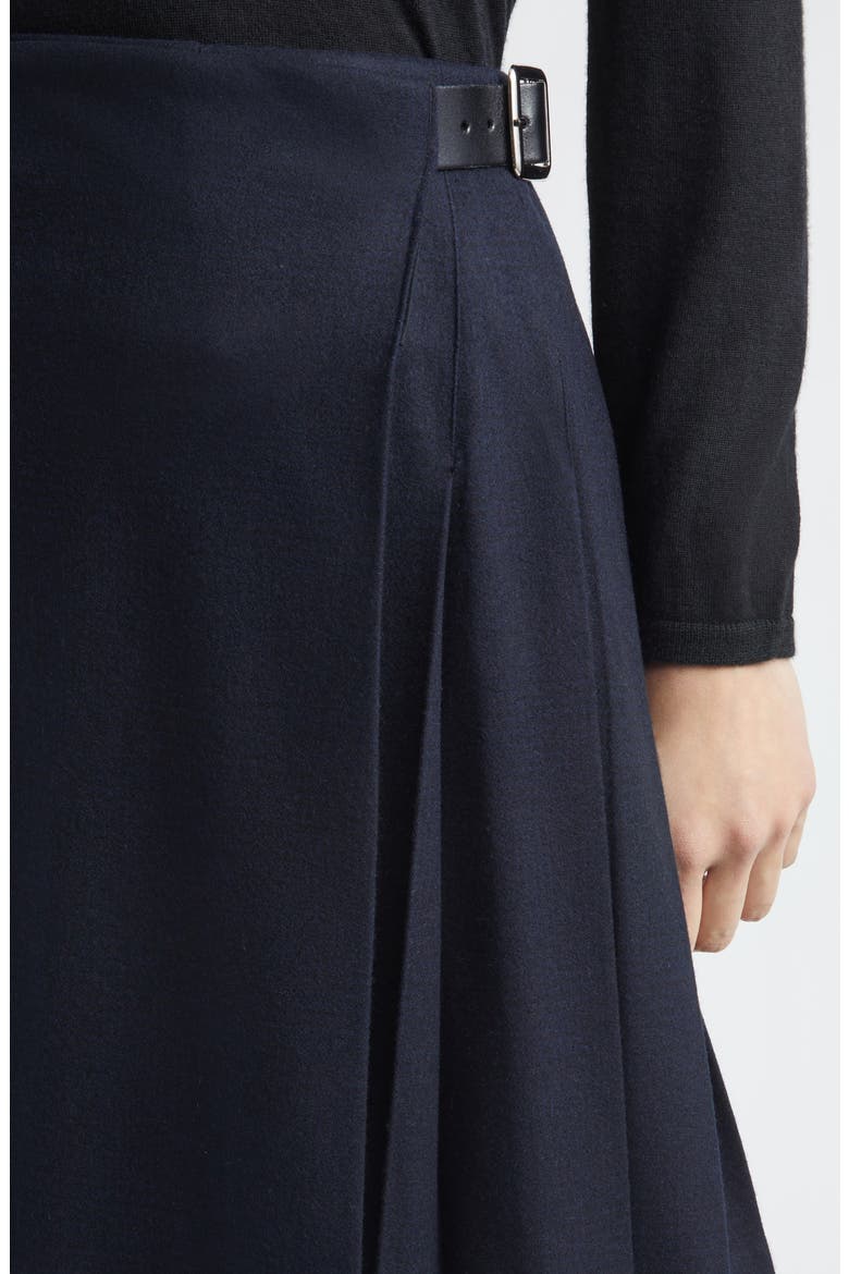 x Le Kilt Glen Plaid Wool & Cashmere Kilt, Alternate, color, NAVY SHADOW CHECK