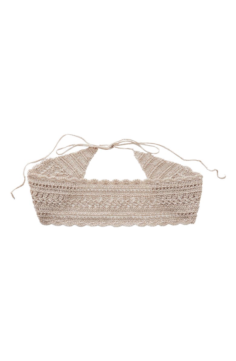 MANGO Crochet Belt, Main, color,