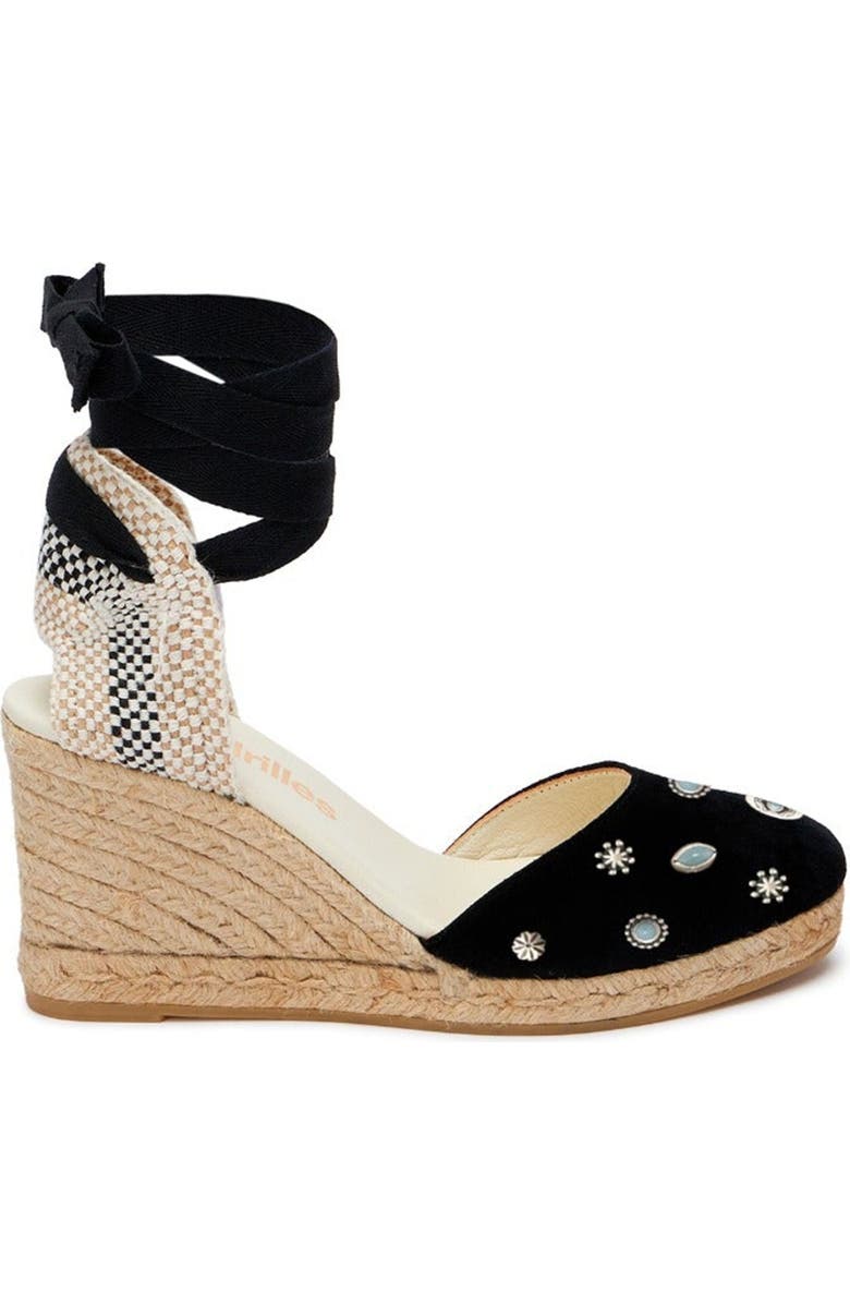 Fortela Wedge Espadrilles, Alternate, color, Black