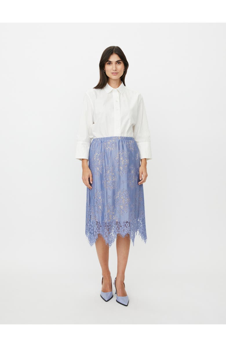Masai Copenhagen MaSarivelle Lace Overlay Midi Skirt, Alternate, color, Stonewash