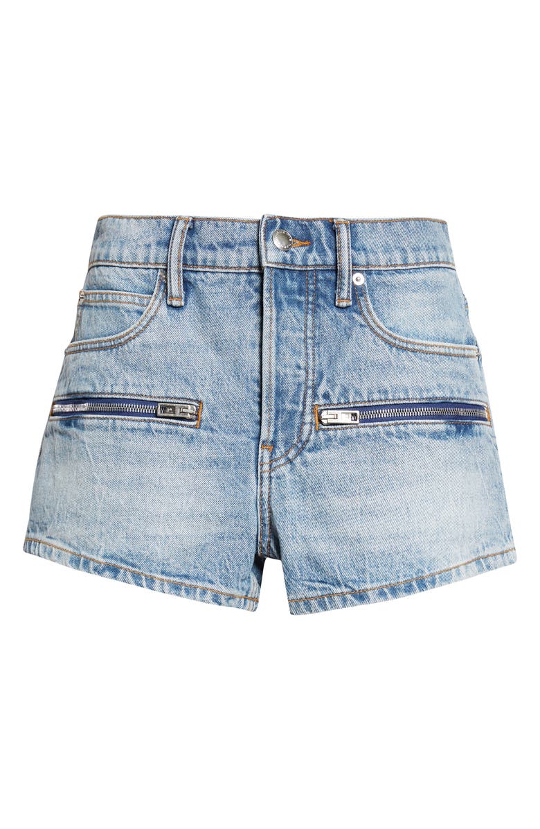 Alexander Wang Silk Prestyle Denim Shorts, Main, color, Authentic Light Indigo