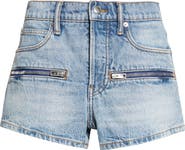 Alexander Wang Silk Prestyle Denim Shorts
