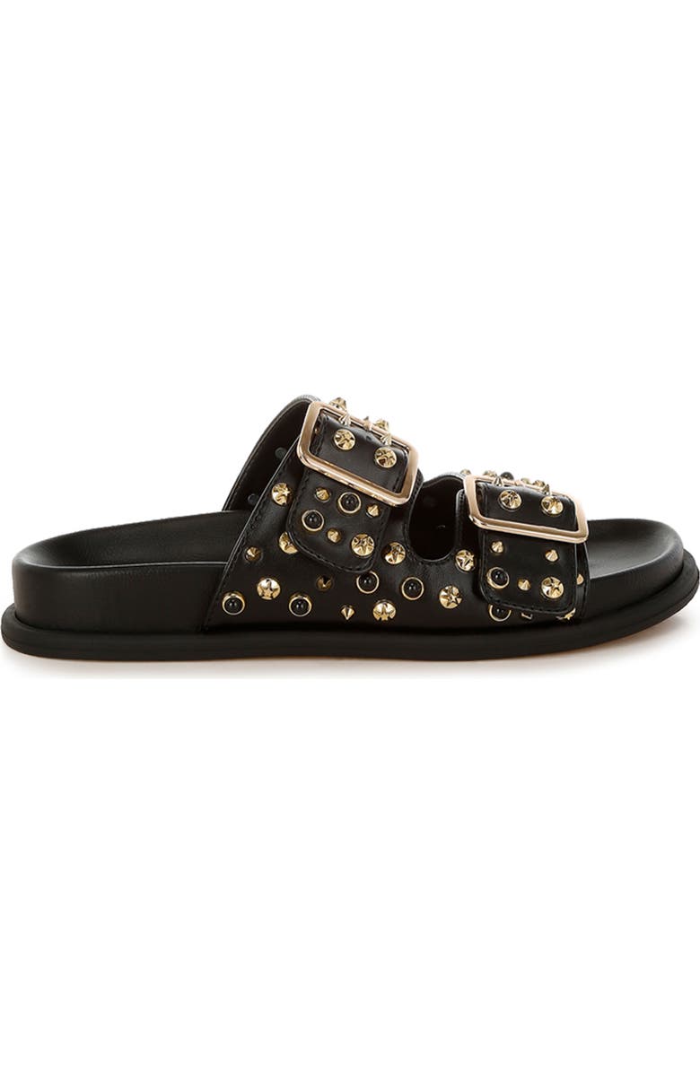LONDON RAG Lumina Studded Slide Sandal, Alternate, color, Black