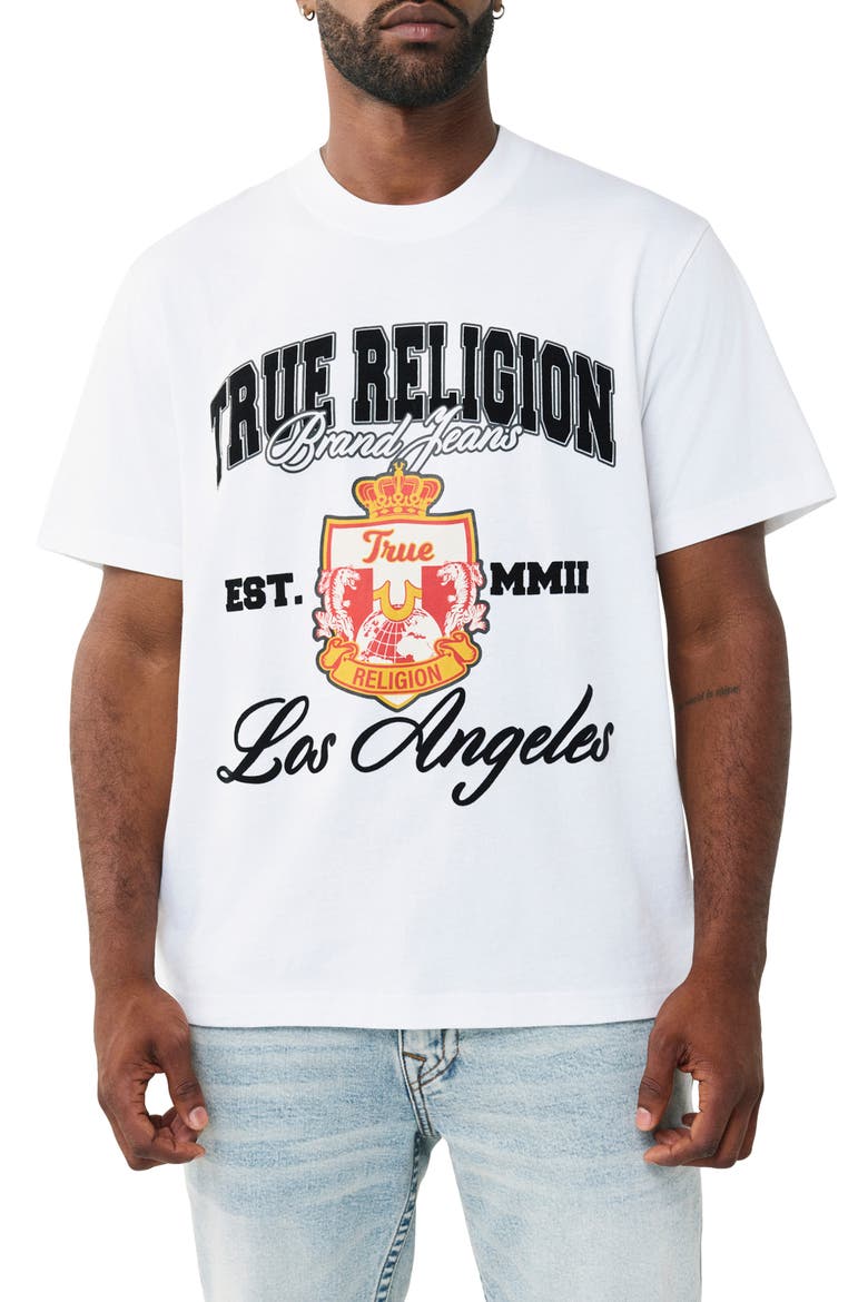 Elite Crest Graphic T-Shirt, Main, color, OPTIC WHITE