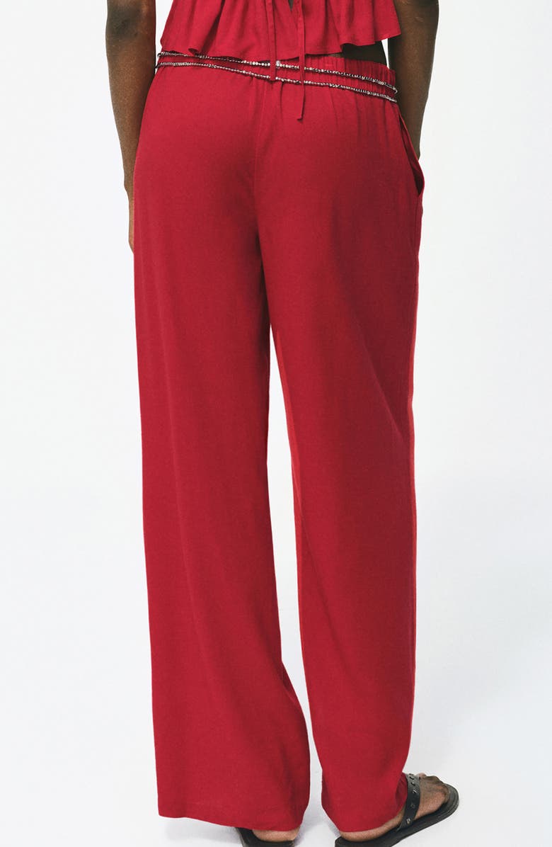 MANGO TEEN Straight Leg Pull-On Pants, Alternate, color, Red