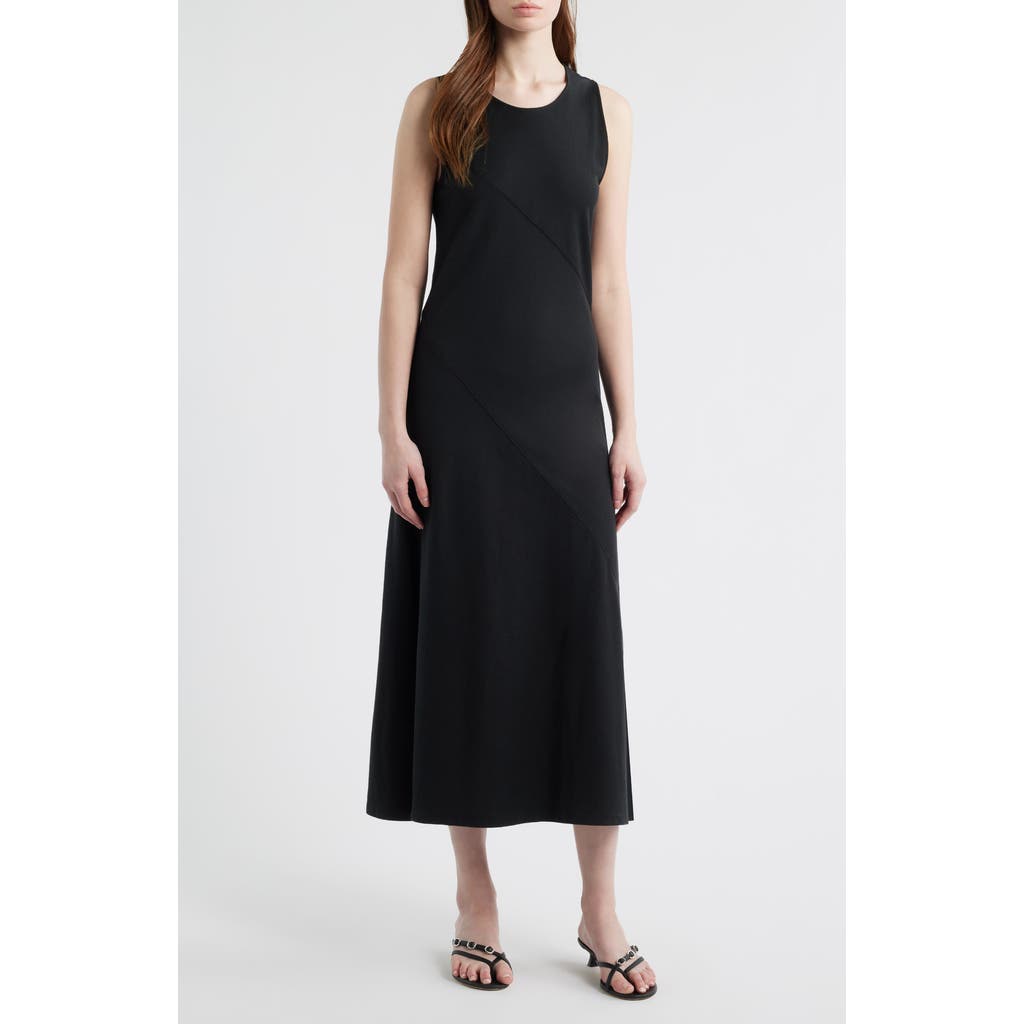 Rag & Bone Mica Bias Cut Midi Dress In Black