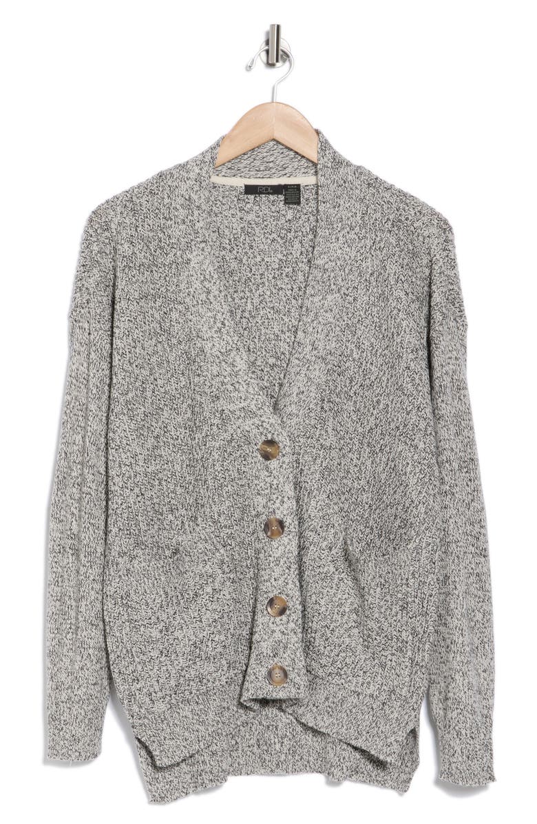 RDI Suede Elbow Patch Cardigan, Alternate, color, 