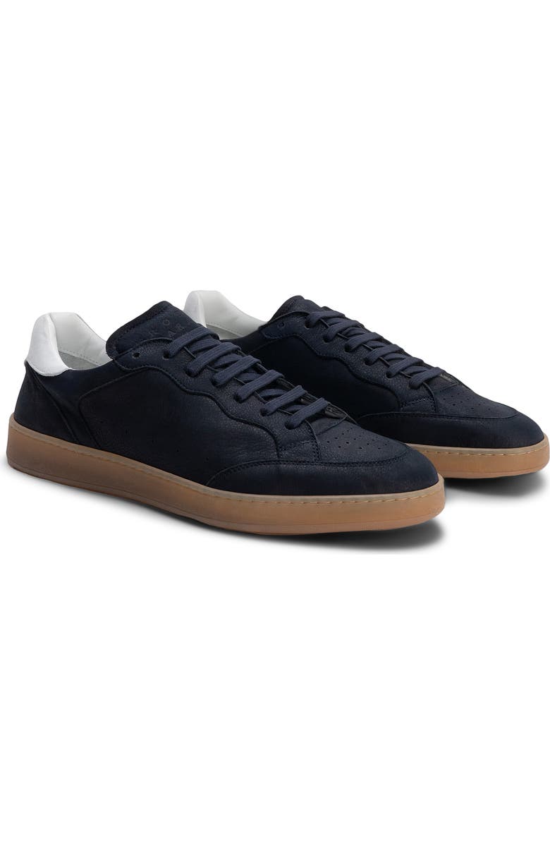 Robert Barakett Rodney Court Leather Sneaker, Main, color, Blue Night