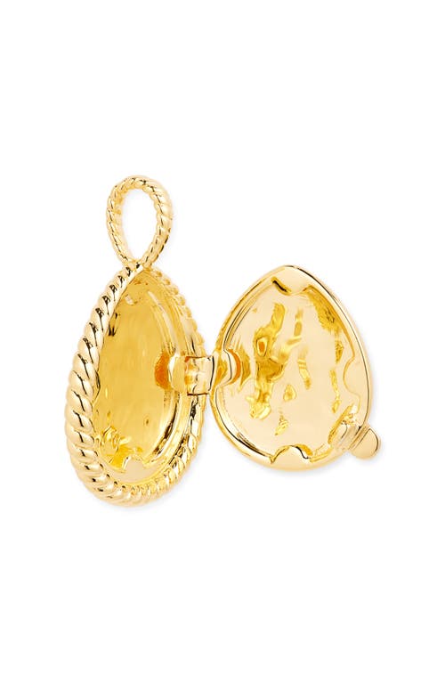 Monica Vinader Mini Deia Teardrop Locket In 18ct Gold Vermeil