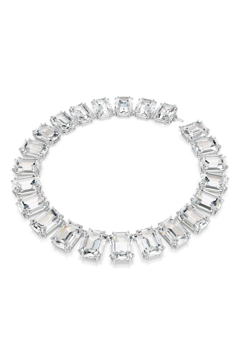 Millenia Collar Necklace, Alternate, color, RHODIUM/ CRYSTAL