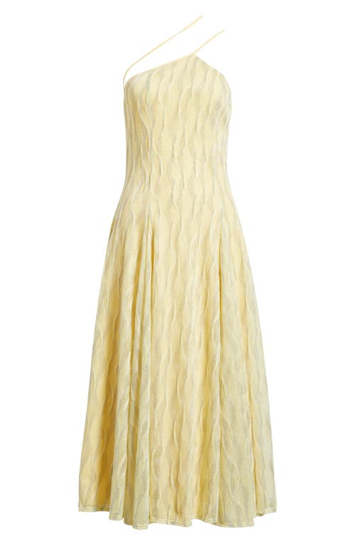 Black Halo Athena Metallic A-line Dress In Sunlit Sparkle