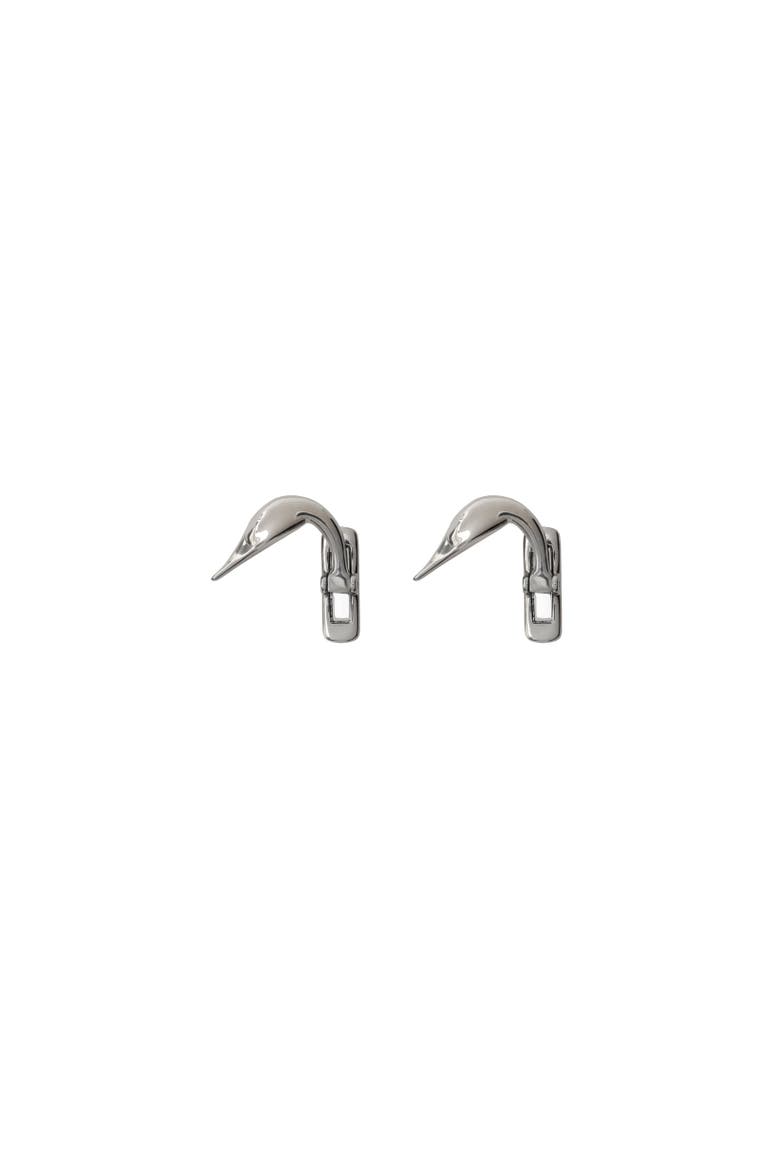 Duck Cufflinks, Alternate, color, Silver