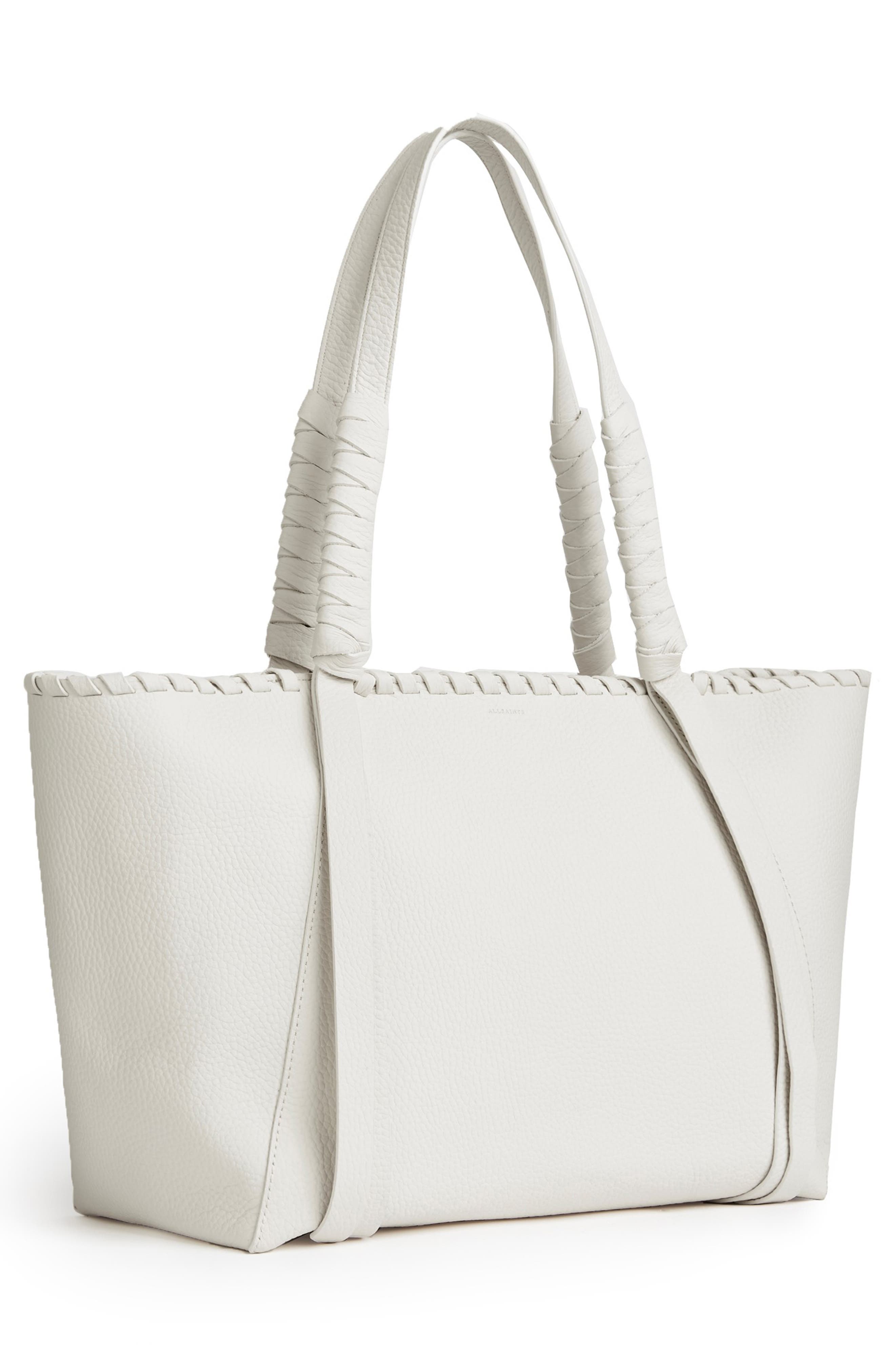 Small Kepi East/West Leather Tote, Alternate, color, CHALK WHITE