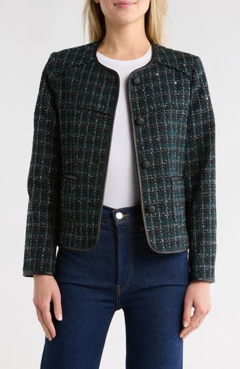 Rag & Bone Mira Tweed Jacket In Green