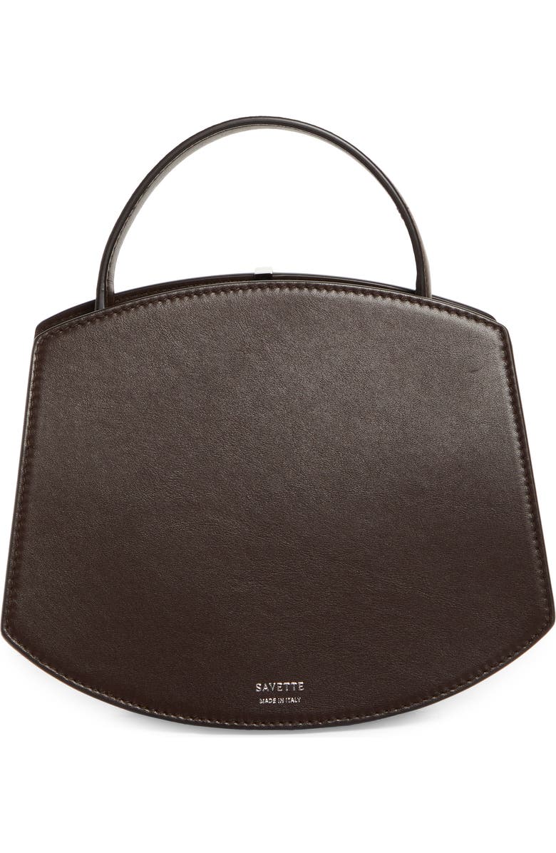 SAVETTE The Florence 20 Leather Top Handle Bag, Alternate, color, Coffee