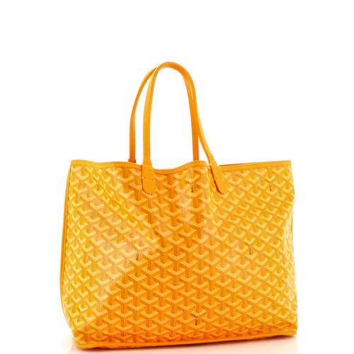 Pre-owned Goyard Goyard Anjou Reversible Tote Coated Canvas Pm In Yellow