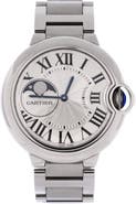 Pre-Owned Cartier Ballon Bleu de Cartier Moonphase Automatic Watch Stainless Steel 37