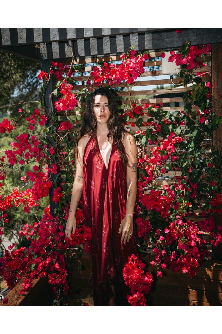 Classic Silk Dress Adler, Alternate, color, Red