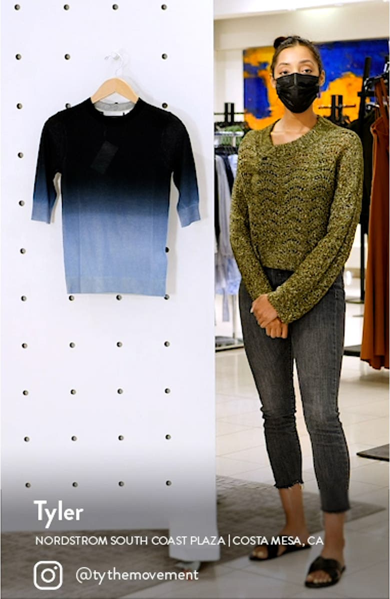 Feyah Dip Dye Wool Crewneck Sweater, sales video thumbnail