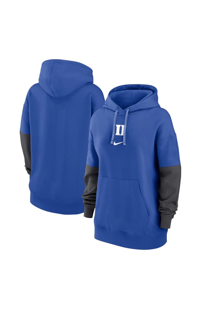 Nike Women's Nike Royal Duke Blue Devils 2024 Sideline Essential Pullover Hoodie, Alternate, color, Royal