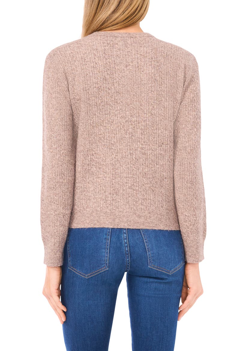 Cable Stitch Cardigan, Alternate, color, DESERT TAUPE