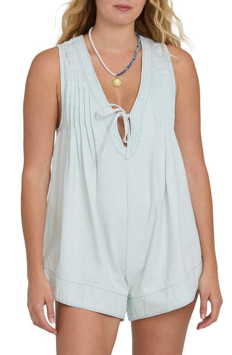 Billabong June Saltwashed Romper, Main, color, Clearwater