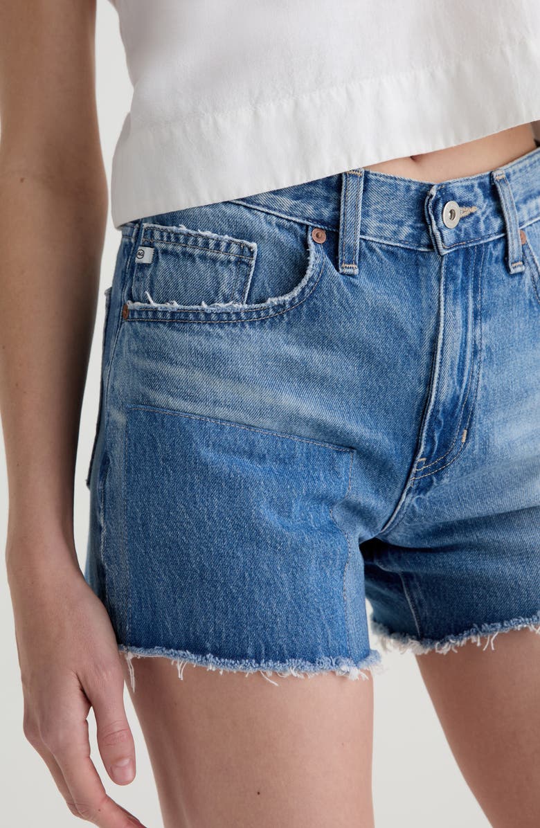 AG Halle Frayed Hem Denim Shorts, Alternate, color, Gila River