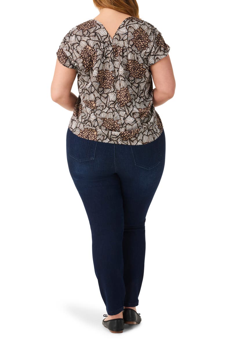 Petal Bloom Short Sleeve Top, Alternate, color, NEUTRAL MULTI