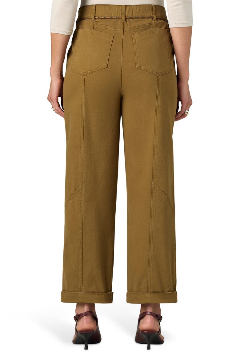 Ultra Skyrise High Waist Relaxed Stretch Cotton Pants, Alternate, color, GOLDEN OLIVE