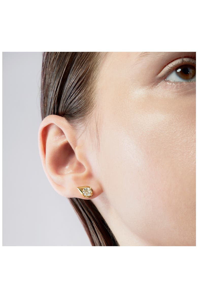 Lu Droplet Stud Earrings, Alternate, color, 0.60 CTW YELLOW GOLD/ DIAMOND