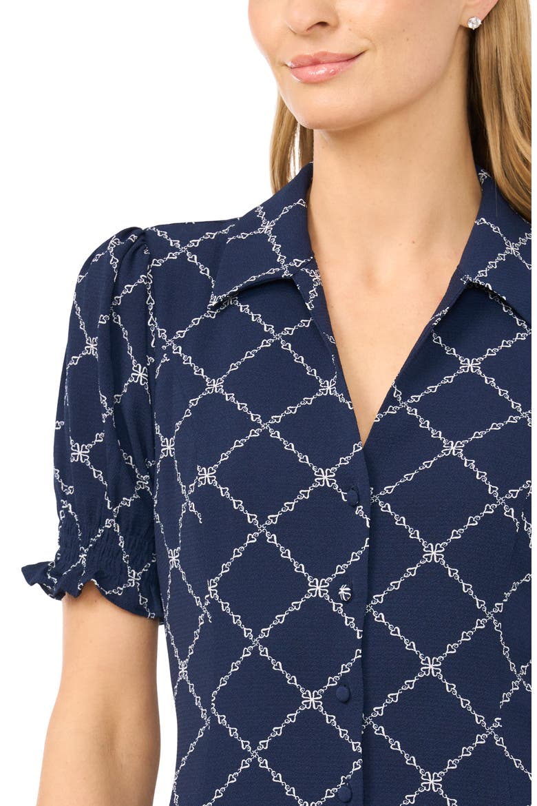 Puff Sleeve Minidress, Alternate, color, CLASSIC NAVY