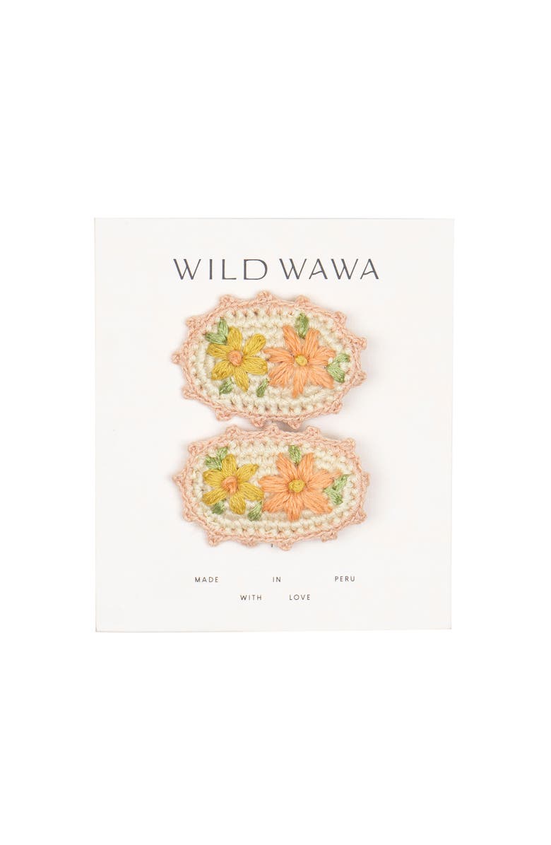 Wild Wawa Crochet Clip Set, Main, color, Mauve Meadow