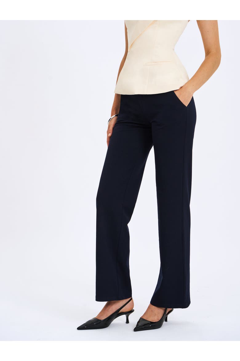 Yanin Low-Rise Straight Leg Pants, Alternate, color, Navy